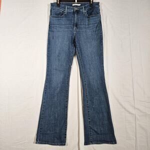 Levis 725 High Rise Bootcut Jeans Womens 31x32 Blue Medium Wash Slim Denim